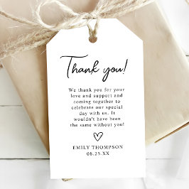 スクリプト ミニマリスト サンクス フェイバー ギフトタグ