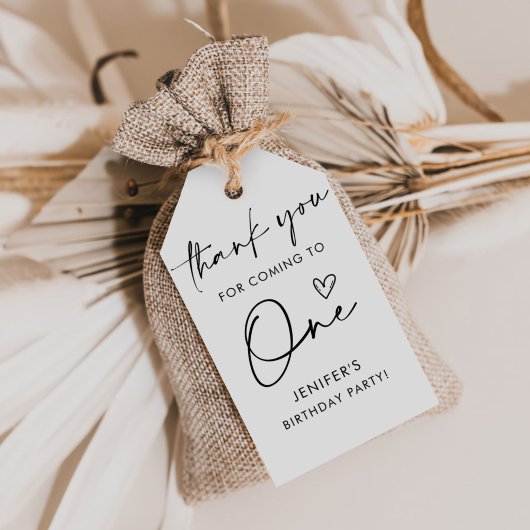 スクリプト ミニマリスト バースデー サンクス ギフトタグ