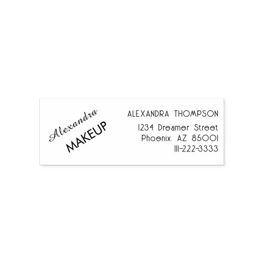 スクリプト メイクスタジオ 名前 返送先 住所 電話番号 セルフインキングスタンプ (デザイン)