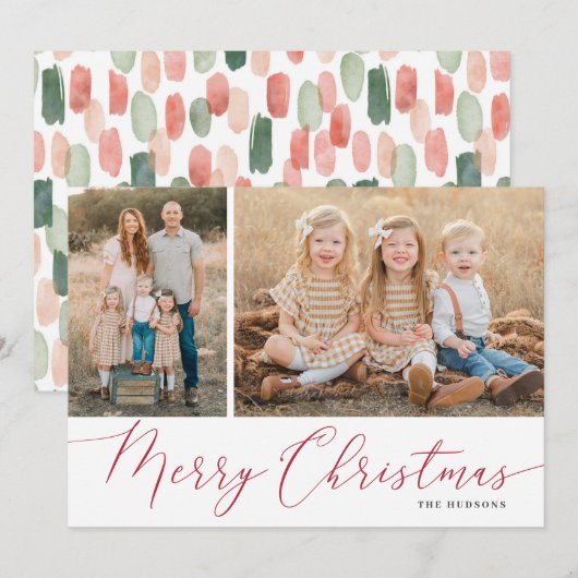 スクリプト・メリー・クエレガントリスマス2写真 シーズンカード (正面/裏面)