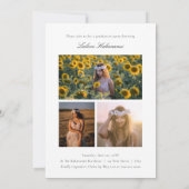 スクリプト モダン フォト 卒業パーティー 招待状 (裏面)