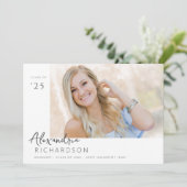 スクリプト モッド ネーム フォト 卒業おめでとう 3 招待状 (スタンド正面)