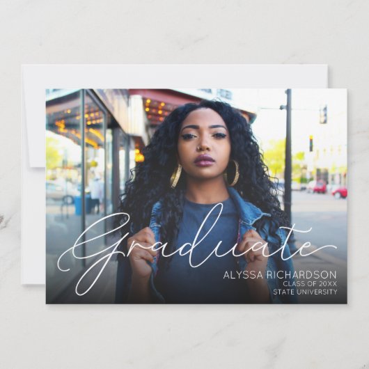 スクリプト モッド フォト 卒業パーティー 招待状 (正面)