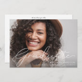 スクリプト モッド フォト 卒業発表 招待状 (正面/裏面)