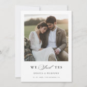 スクリプト ラスティック ハイ ベール フォト 私たち 結婚しました ウェディング 案内状 (正面)