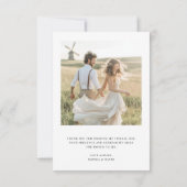 スクリプト ラブ&サンクス カプセル フォト カップル シャワー サンキューカード (裏面)