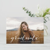 スクリプト 卒業 両面 フォト パーティー 招待状 (スタンド正面)