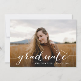 スクリプト 卒業 両面 フォト パーティー 招待状