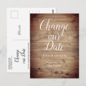スクリプト 変更 日付延期 ラスティック ウッド ポストカード (正面/裏面)