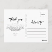 スクリプト 感謝の言葉 写真 卒業 ポストカード (裏面)