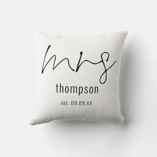 スクリプト 新婦の名前 記念品 クッション (裏面)