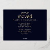 スクリプト 新年 新しい家 休暇 フォト 引っ越し 箔シーズンカード (裏面)