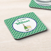 スクリプト 新郎新婦 シャンパングラス コースター (左側)