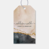 スクリプト 水彩 ピンク 黒 ゴールド 価格 ハング タグ (正面)