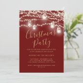 スクリプト 赤 白 灯り クリスマス パーティー 招待状 (スタンド正面)