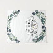 スクリプト FUTURE MRS 緑の花嫁のシャワー背景 タペストリー (正面(横))