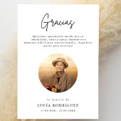 スクリプト Gracias スペイン語葬儀フォト感謝カード カード