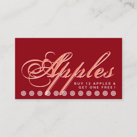 スクリプトAPPLE顧客ロイヤリティカード ロイヤリティカード (正面)