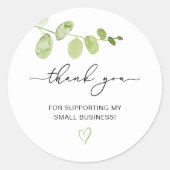スクリプトEucalyptus Small Businessに感謝 ラウンドシール (正面)