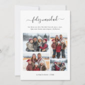 スクリプトFeliz Navidadのスペインのクリスマス4写真 シーズンカード (正面)