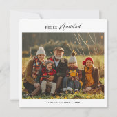 スクリプトHispanic Feliz Navidad写真クリスマス シーズンカード (正面)
