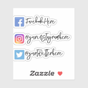 スクリプトInstagram Facebook Twitterステッカー シール