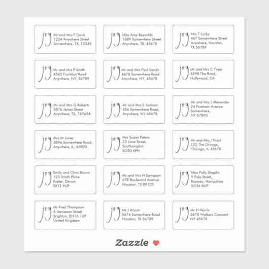 スクリプトJoy Christmas 18受信者の名前アドレス シール (シート)