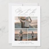 スクリプトMinimalist Glory Family 3写真クリスマス シーズンカード (正面)