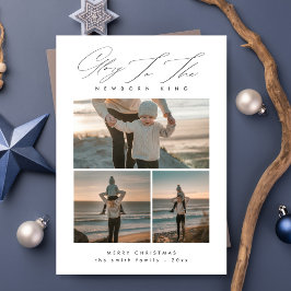 スクリプトMinimalist Glory Family 3写真クリスマス シーズンカード