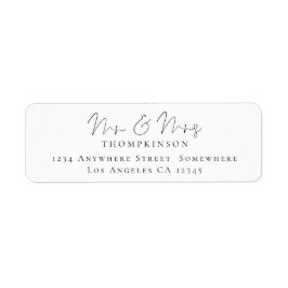 スクリプトMrとMrs.任意の色の戻り名住所 ラベル