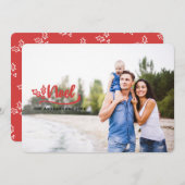 スクリプトnoelフォトモダンホリデーカード シーズンカード (正面/裏面)