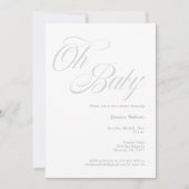 スクリプトOhベビー男女兼用シャワー招待状 招待状 (正面)