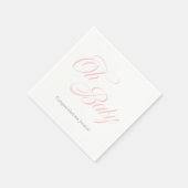 スクリプトOhベビー |赤ちゃんシャワー | It's A Girl スタンダードカクテルナプキン (角)