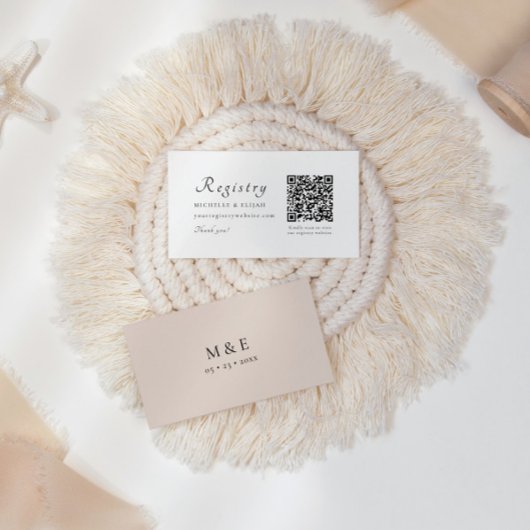 スクリプトQRコードレジストリ結婚のエンクロージャカード エンクロージャーカード