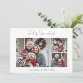 スクリプトRed Feliz Navidad 3写真クリスマススペインの3 シーズンカード (スタンド正面)