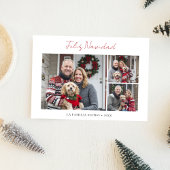 スクリプトRed Feliz Navidad 3写真クリスマススペインの3 シーズンカード