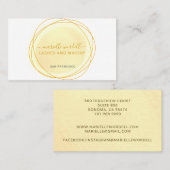 スクリプトSun金ゴールド水彩円まばたき化粧 名刺 (正面/裏面)