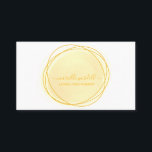 スクリプトSun金ゴールド水彩円モノグラム 名刺<br><div class="desc">サンエレガント金ゴールドサークル幾何学的モノグラム水の色の手の手書き書道スタイルスクリプトプロフェッショナル名刺。メイクアップやラッシュアーティスト、美容師、美容師などに最適！</div>