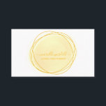 スクリプトSun金ゴールド水彩円モノグラム 名刺<br><div class="desc">サンエレガント金ゴールドサークル幾何学的モノグラム水の色の手の手書き書道スタイルスクリプトプロフェッショナル名刺。メイクアップやラッシュアーティスト、美容師、美容師などに最適！</div>