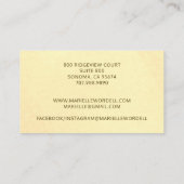 スクリプトSun金ゴールド水彩円モノグラム 名刺 (裏面)