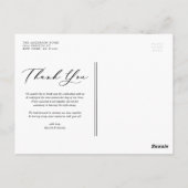 スクリプトTerracotta 2枚の写真結婚ありがとう ポストカード (裏面)