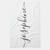 スクリプパーソナライズされたエレガントト名前をカスタムする キッチンタオル (縦)