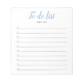 スクリプパーソナライズされたトのチェックボックスTo-Doリスト ノートパッド (正面)