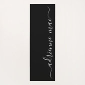 スクリプパーソナライズされたトのミニマル黒白 ヨガマット (裏面)