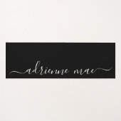 スクリプパーソナライズされたトのミニマル黒白 ヨガマット (正面(横))