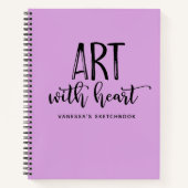 スクリプパーソナライズされたトエレガントアーティストSketchbook ノートブック (正面)
