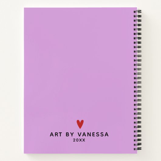 スクリプパーソナライズされたトエレガントアーティストSketchbook ノートブック (裏面)
