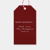 スクリプパーソナライズされたトエレガント・メリークリスマスカスタム ギフトタグ (裏面)
