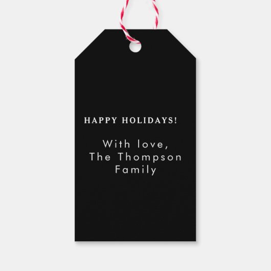 スクリプパーソナライズされたトエレガント・メリークリスマスカスタム ギフトタグ (裏面)