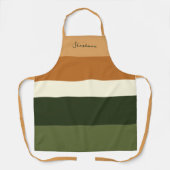 スクリプパーソナライズされたトストライププリントのオールオーバー エプロン (正面)